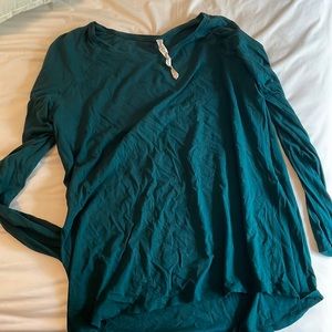 Teal long sleeve lululemon shirt size 12